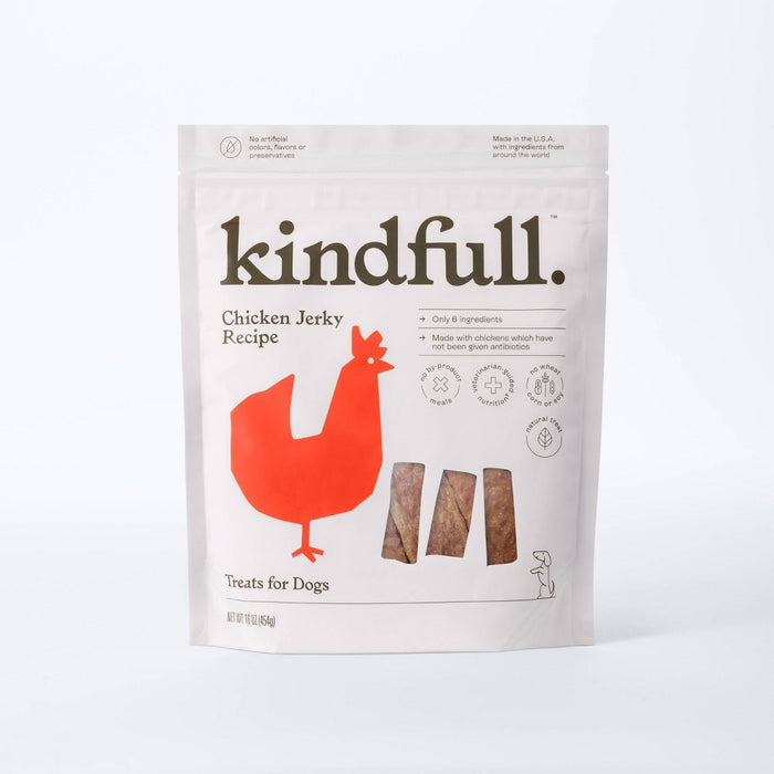 Chicken Jerky Recipe Dog Treats - 16oz - Kindfull
