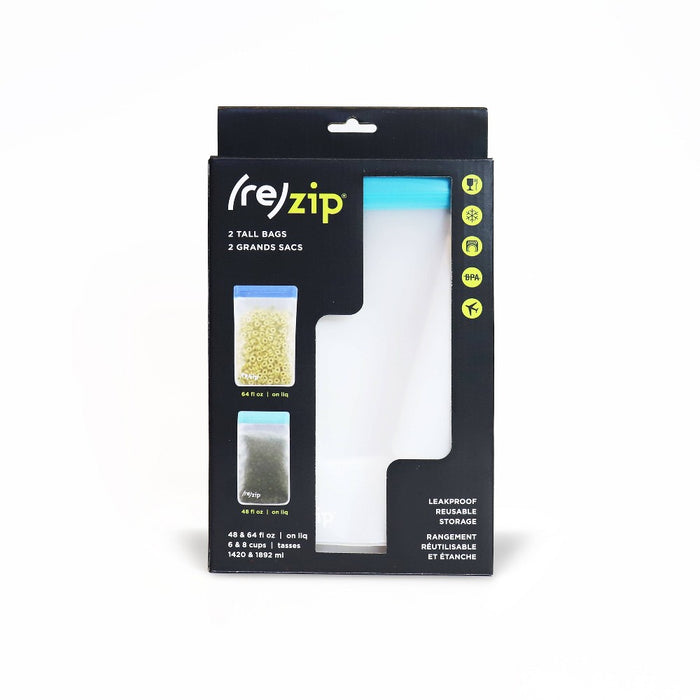 (re)zip Stand Up Tall Leakproof Storage Bag Set - 6 Cup + 8 Cup