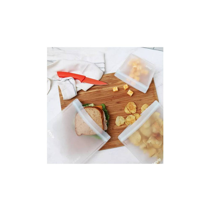 (re)zip Reusable Leak-proof Flat Sandwich Lunch Bag - 2pk (Colors May Vary)