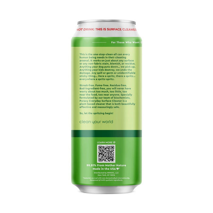 Puracy Green Tea & Lime Clean Surface Cleaner Refill Can - 14.4 fl oz