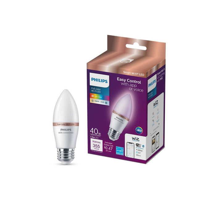 Philips Smart 40W Color Candelabra Base (E12) Candle 1P