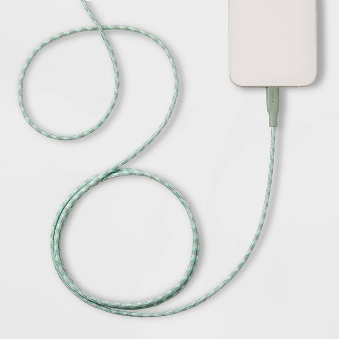 6' Lightning to USB-A Braided Cable - heyday Evergreen