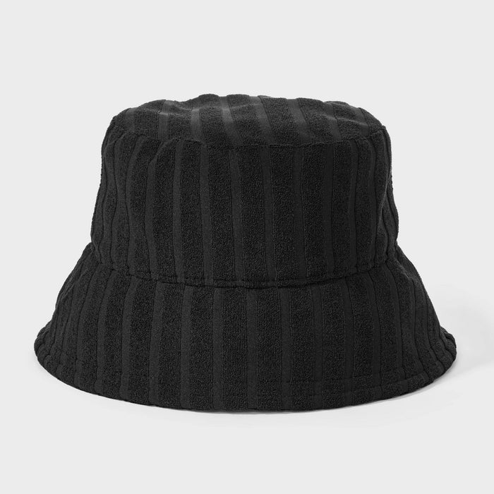 Poly Jacquard Terry Bucket Hat - Shade & Shore Black