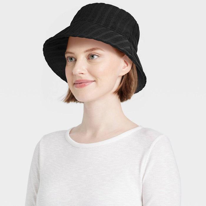Poly Jacquard Terry Bucket Hat - Shade & Shore Black