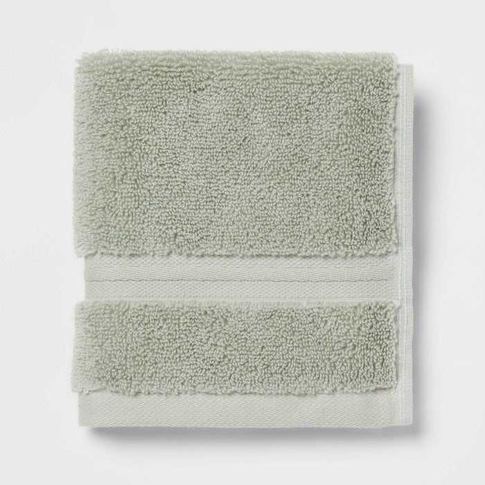 Spa Plush Washcloth Light Mint - Threshold