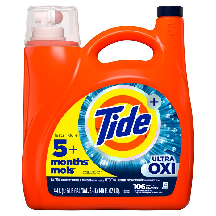 Tide Plus Ultra Oxi HE Compatible Liquid Laundry Detergent Soap - 149 fl oz