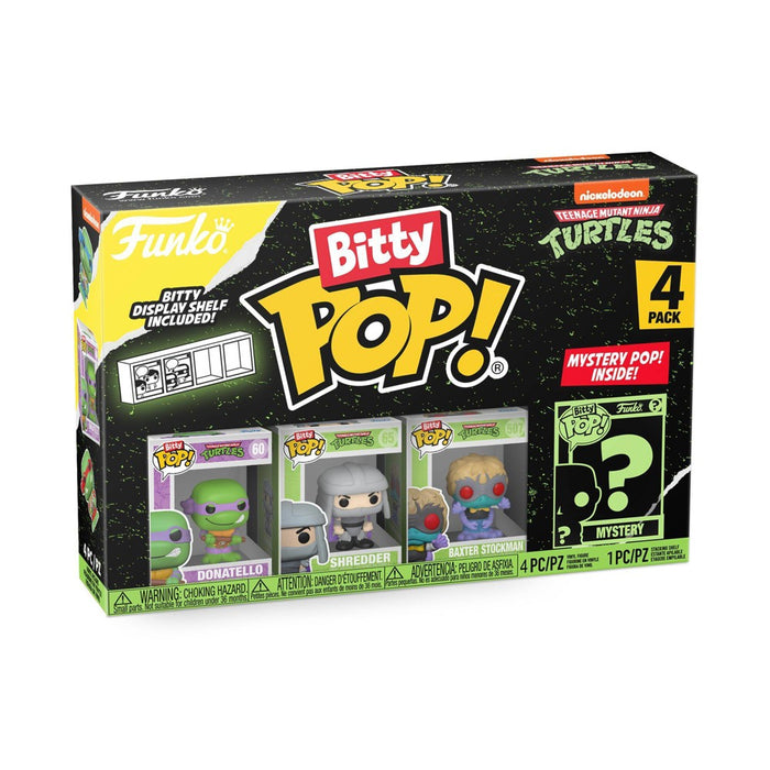 Funko Bitty POP! TNMT Donatello/Shredder /Baxter Stockman/Mystery Figure Set- 4pk