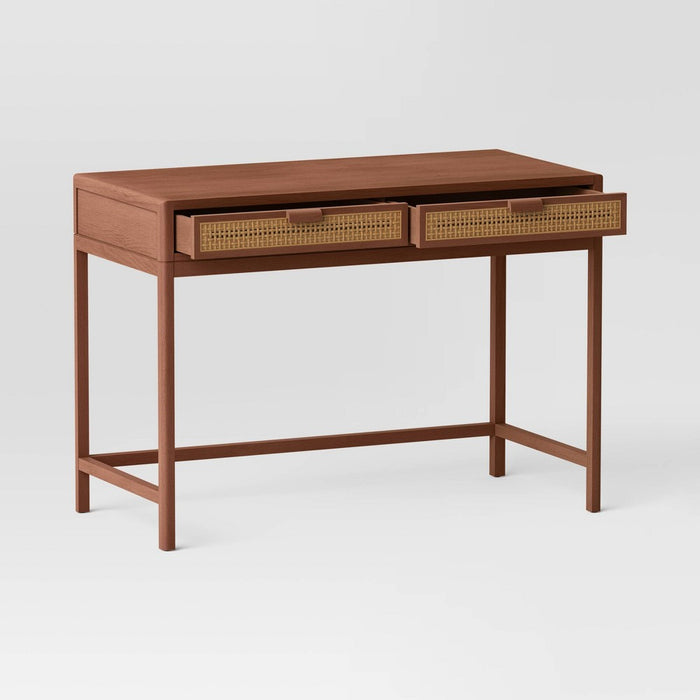 Minsmere Writing Desk with Drawers Brown - Threshold (LOCAL PICKUP ONLY)