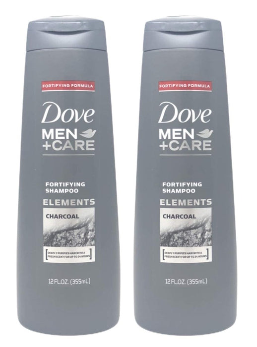 Dove Men+Care Fortifying Charcoal Shampoo, 12 Oz (Pack Of 2)