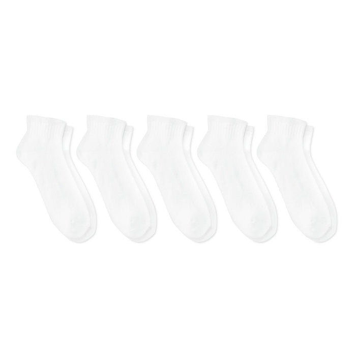 Men's Ankle Socks 5pk - Dealworthy White 6-12