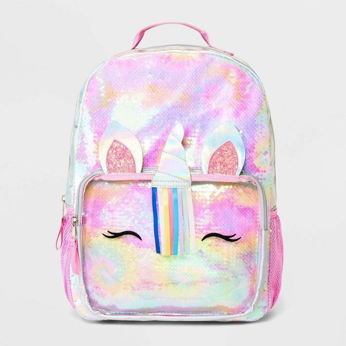 Kids' 16" Flip Sequin Tie-Dye Unicorn Backpack - Cat & Jack