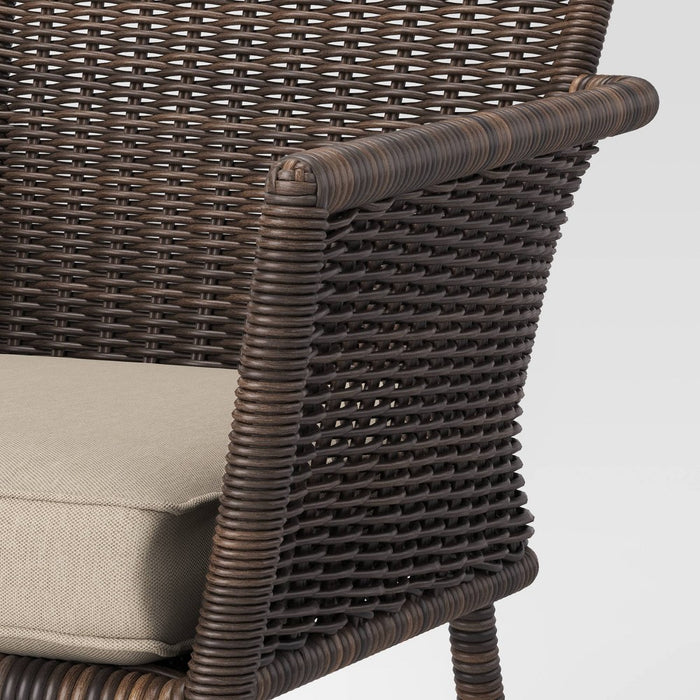 Monroe 2pk Patio Stack Dining Chairs - Tan - Threshold (LOCAL PICKUP ONLY)