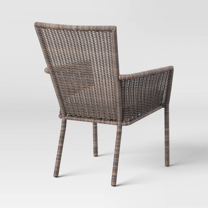 Monroe 2pk Patio Stack Dining Chairs - Tan - Threshold (LOCAL PICKUP ONLY)