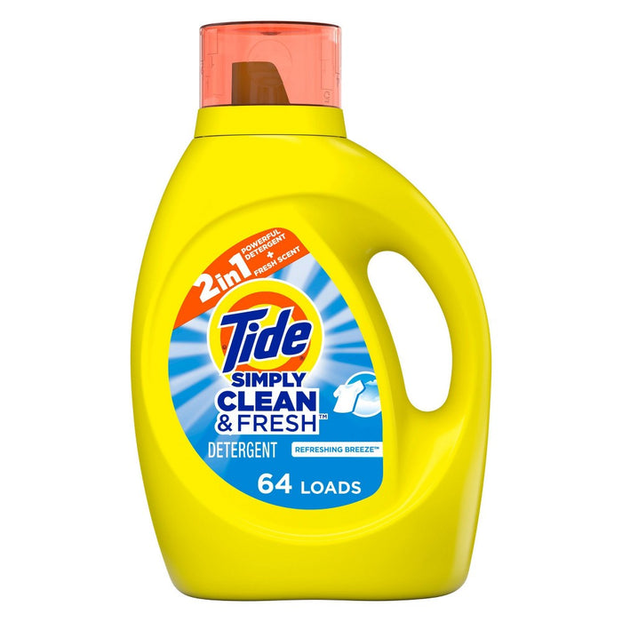 Tide Clean & Fresh Simply Refreshing Breeze HE Compatible Liquid Laundry Detergent Soap - 84 fl oz