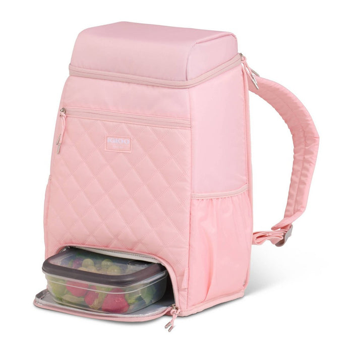 Igloo MaxCold Duo Backpack 20 Cans Soft-Sided Cooler - Rose Quartz