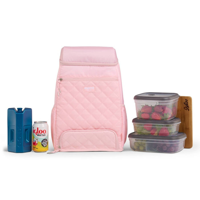 Igloo MaxCold Duo Backpack 20 Cans Soft-Sided Cooler - Rose Quartz