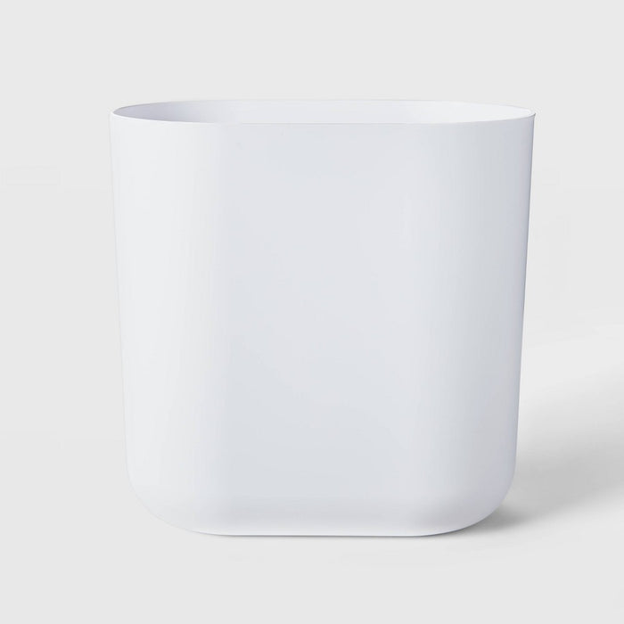 Slim Oval Bathroom Wastebasket White - Threshold