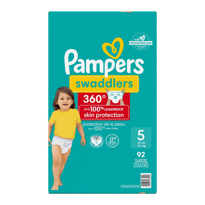 Pampers Swaddler 360 Enormous Disposable Baby Diapers - Size 5 - 92ct