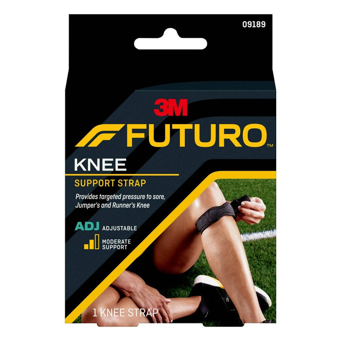 FUTURO Adjustable Knee Strap, Stabilizing Patella Tendon Strap for Runners - 1pk