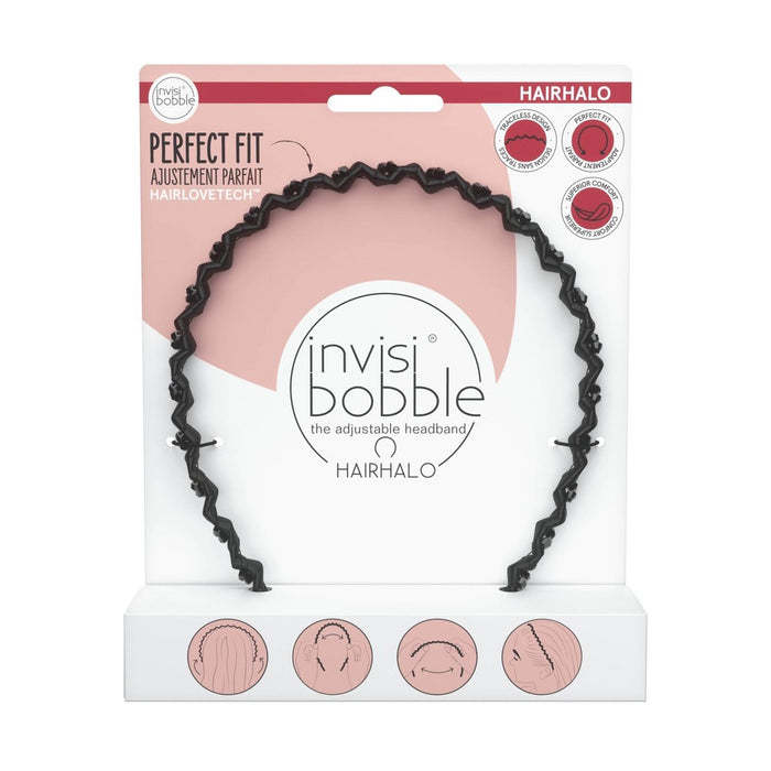 invisibobble HAIRHALO Hair Elastics - Black Sparkle - 1ct