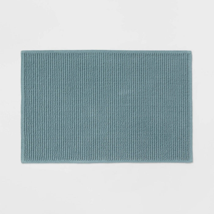 20"x30" Performance Plus Bath Mat Solid Aqua - Threshold