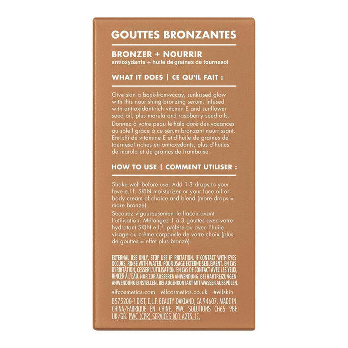 e.l.f. SKIN Bronzing Drops - Copper Gold - 1 fl oz