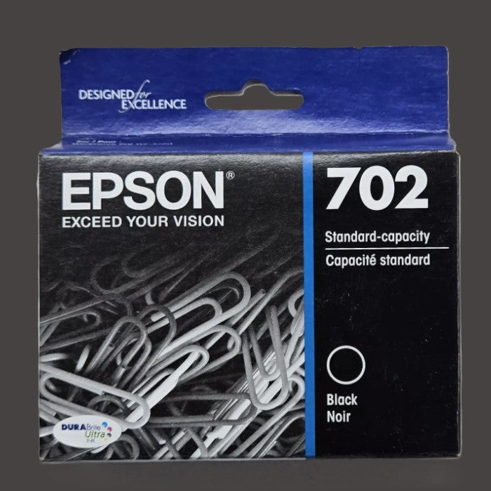 Epson 702 Single Ink Cartridge - Black (T702120-CP) EXP 03/2026
