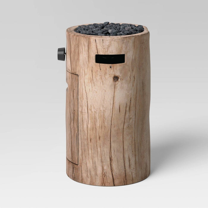 Weathered/Natural Finish Small LP Round Outdoor Fire Column Natural - Threshold (LOCAL PICKUP ONLY)