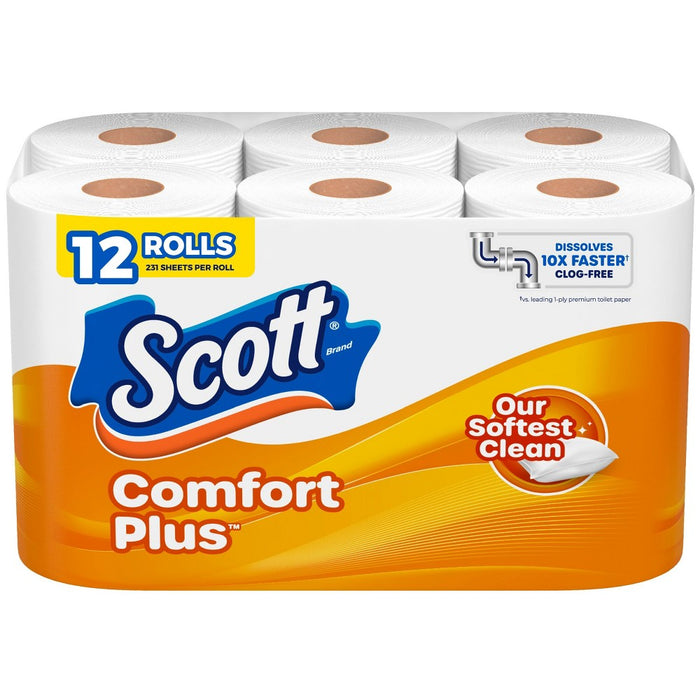 Scott Comfort Plus Toilet Paper - 12 Rolls