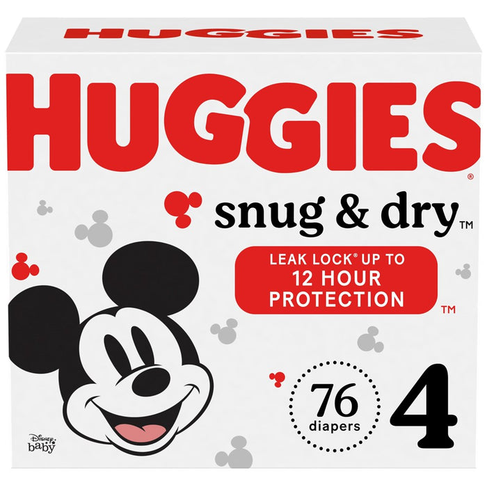 Huggies Snug & Dry Diapers Super Pack - Size 4 - 76ct