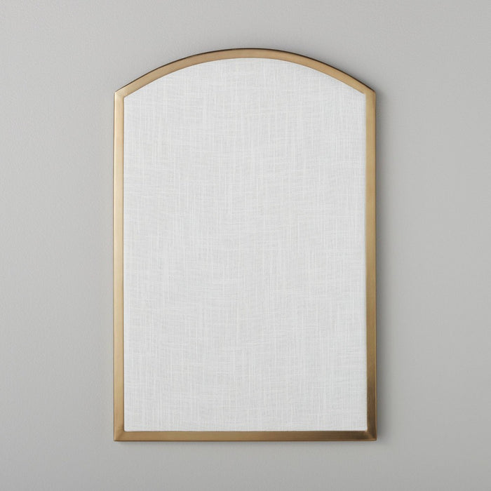 Arched 16"x24" Fabric Bulletin Board Brass - Hearth & Hand with Magnolia