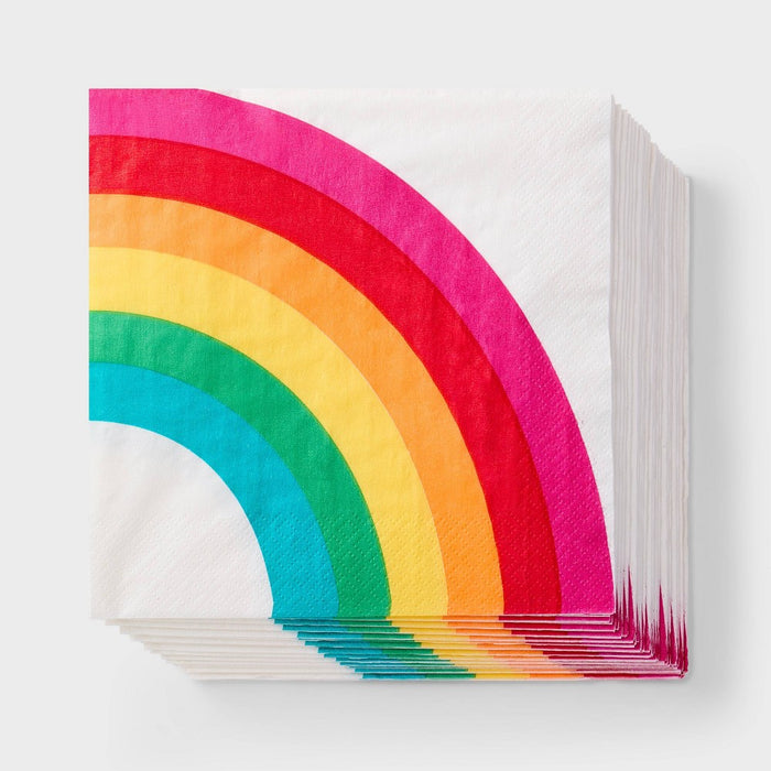 30ct Rainbow Lunch Napkins - Spritz