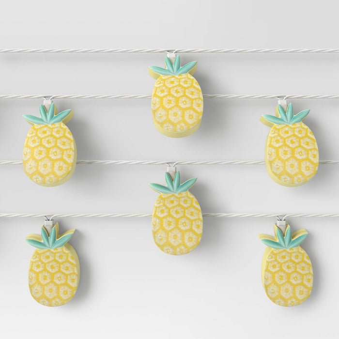 10ct Incandescent Figural String Lights Pineapples - Sun Squad