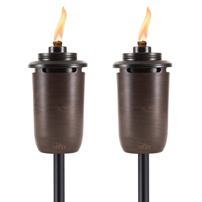 TIKI 65" 2pk Honey Ombre Metal Outdoor Torch Bronze