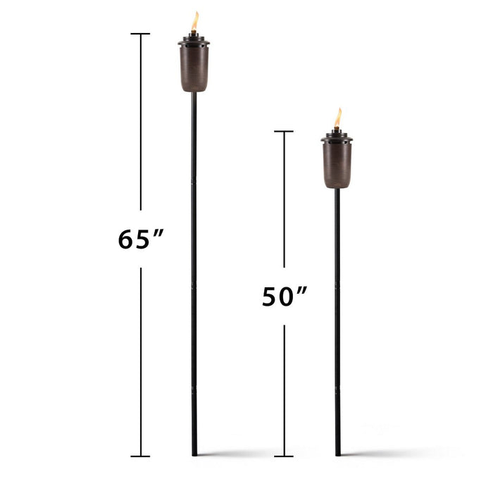 TIKI 65" 2pk Honey Ombre Metal Outdoor Torch Bronze