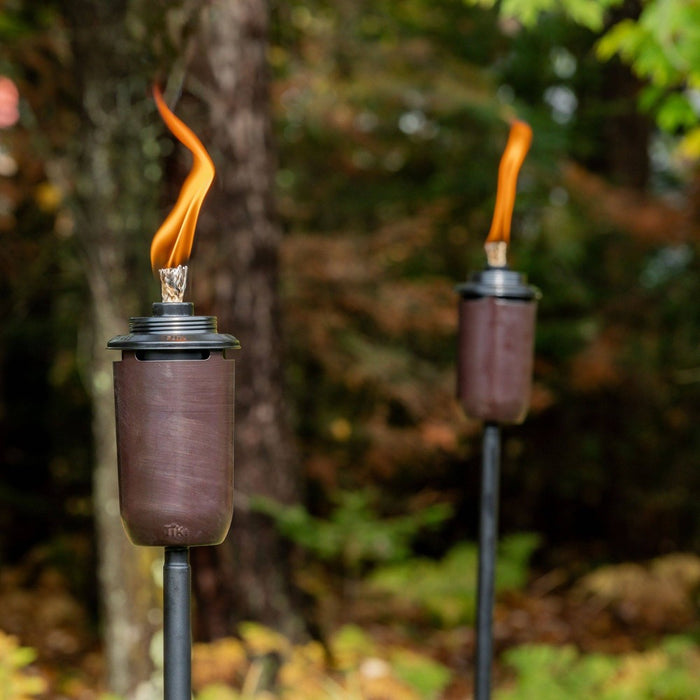TIKI 65" 2pk Honey Ombre Metal Outdoor Torch Bronze
