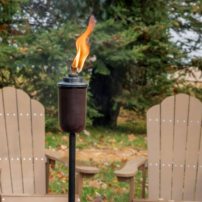 TIKI 65" 2pk Honey Ombre Metal Outdoor Torch Bronze