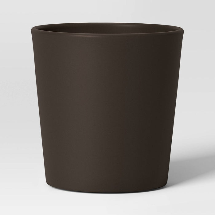 Aesthetic Plastic Indoor Outdoor Planter Pot Foraging Brown 8.5"x8.5" - Threshold