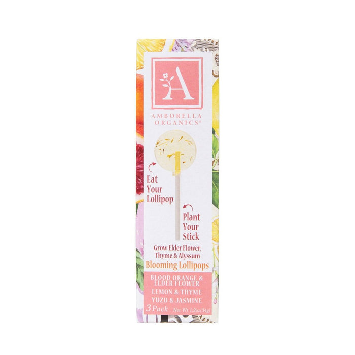 Amborella Organics Seed-Bearing Lollipop Citrus: Biodegradable Stick, Grow Herbs, Full Sun, Annual