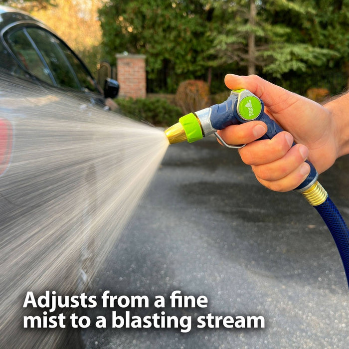 Ray Padula Metal Thumb Control Nozzle with Loop: Adjustable Spray, Leakproof & Weatherproof