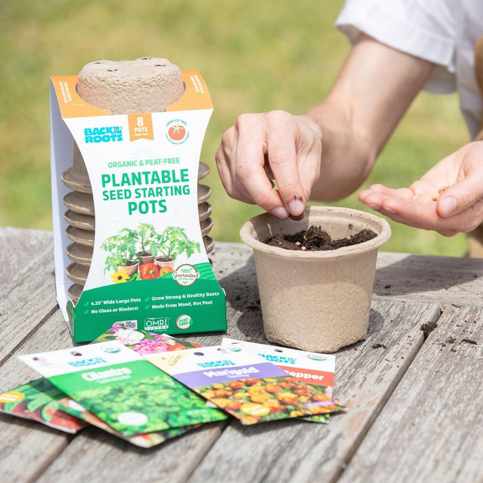 Back to the Roots 8pk Organic & Peat Free Plantable Seed Starting Pots