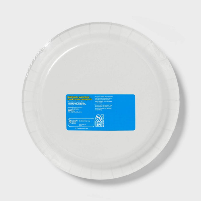 Disposable Paper Plates 10" - Blue Plaid - 24ct - up & up