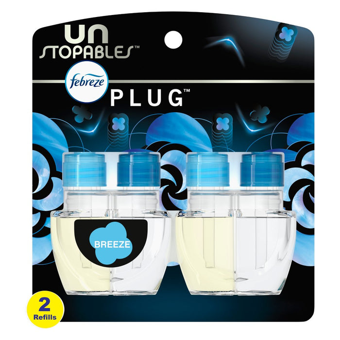 Febreze Unstopables Odor-Fighting Plug Air Freshener - Breeze - 0.87 fl oz