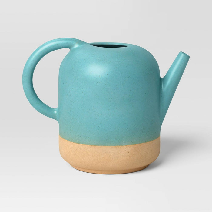 .42 gal Blue Ceramic Watering Can - Threshold