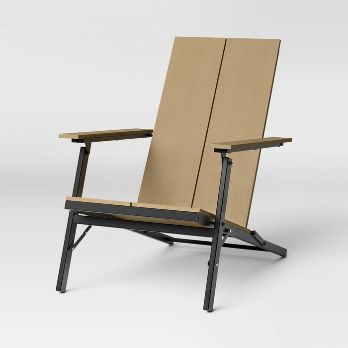 Recycled Resin Wood Outdoor Portable Adirondack Chair Brown - Threshold (LOCAL PICKUP ONLY)