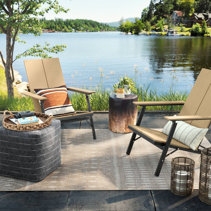 Recycled Resin Wood Outdoor Portable Adirondack Chair Brown - Threshold (LOCAL PICKUP ONLY)