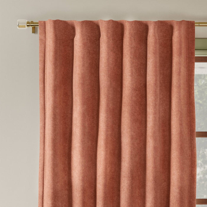50"x63" Blackout Chenille Curtain Panel Brown - Threshold
