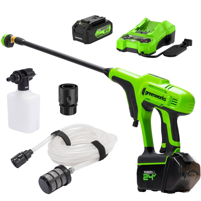 Greenworks POWERALL 600 PSI Cordless Battery Power Cleaner Kit with 4.0Ah Battery Charger