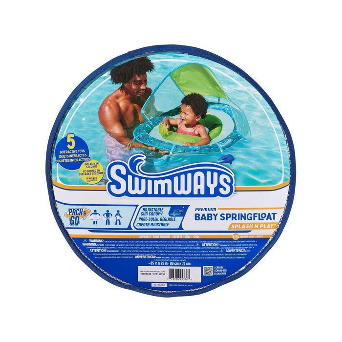 Swimways Sun Canopy Spring Float with Hyper-Flate Valve - Splash N Play