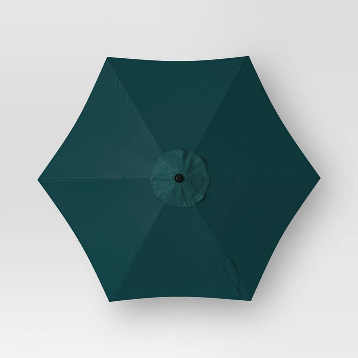 6' Round Outdoor Patio Market Umbrella Fern Shower with Black Pole - Room Essentials: Push-Button, Air Dry (LOCAL PICKUP ONLY)